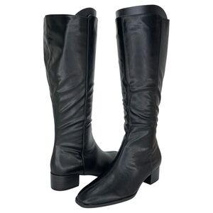 Journee Collection Devri Black Faux Leather Knee High Womens Boots Size 9M